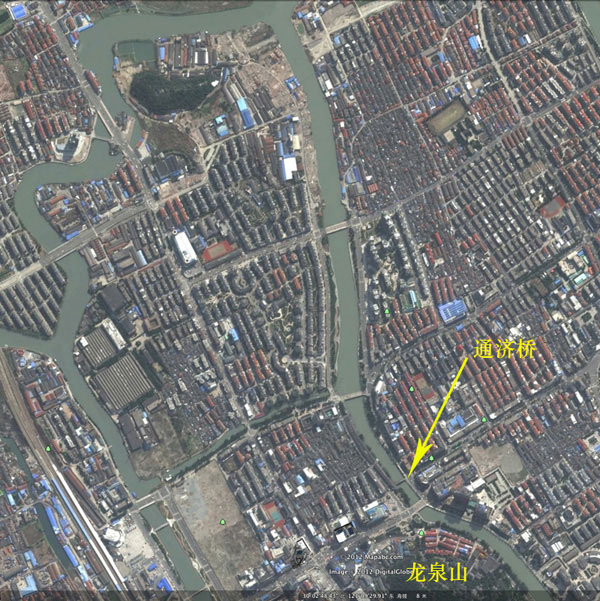 Google Earth里的余姚老城